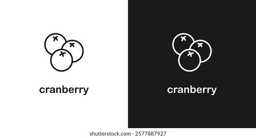 Cranberry fruit icon. Cranberry vector icon. Cranberry symbols for your web design. Fruits icon
