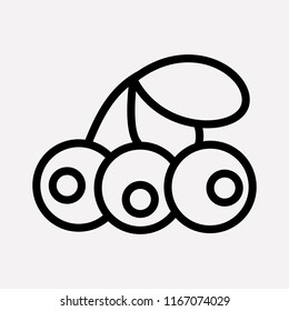 Cranberry icon line element. Vector illustration of cranberry icon line isolated on clean background for your web mobile app logo design.