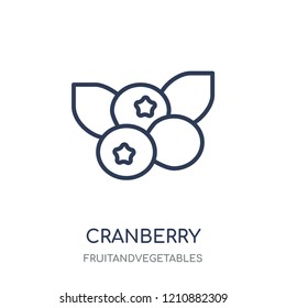 Cranberry icon. Cranberry linear symbol design from Fruitandvegetables collection. Simple outline element vector illustration on white background.