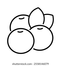 Cranberry icon outline Fruit isolate illustration vector