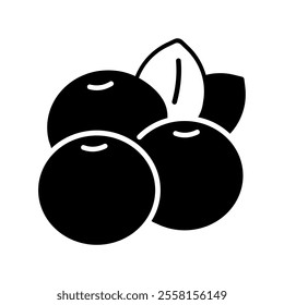 Cranberry icon outline Fruit isolate illustration vector