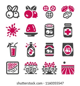 cranberry icon set