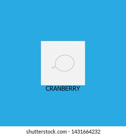 cranberry icon sign signifier vector