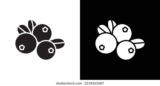 Cranberry-Symbol, flache, dünne Vektorgrafik