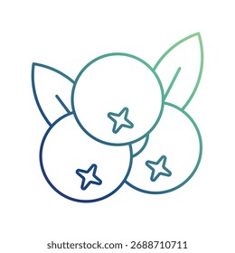 Cranberry icon with white background vector stock illustration