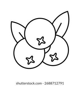 Icono de arándano con fondo blanco Vector Ilustración de stock