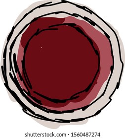 Cranberry-Saft, Illustration, Vektorgrafik auf weißem Hintergrund.