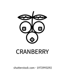 Cranberry Line Icon In Simple Style. Healthy Food. Natural Product. Vector sign in a simple style isolated on a white background