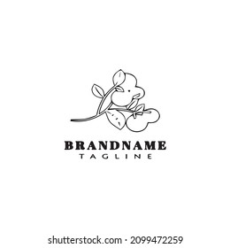 cranberry logo cartoon icon design template black modern isolated cute illustration