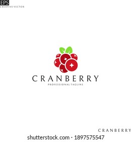 Cranberry. Logo template. Vector illustration