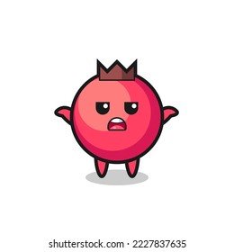personaje de la mascota de arándanos que dice que no sé, diseño de estilo lindo para camiseta, pegatina, elemento logo