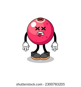 cranberry mascot illustration is dead , character design