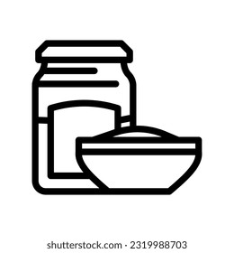 cranberry sauce autumn season line icon vector. cranberry sauce autumn season sign. isolated contour symbol black illustration