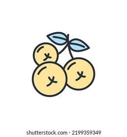 cranberry sauce icons  symbol vector elements for infographic web
