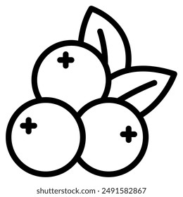 Cranberry Sauce thanks giving icon illustration