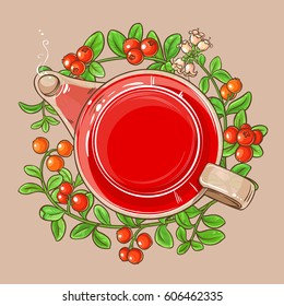 cranberry tea in teapot