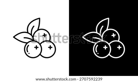 Cranberry White Icon Set Design