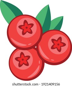 Cranberry wild berry jam icon vector illustration  food vitamin tasty