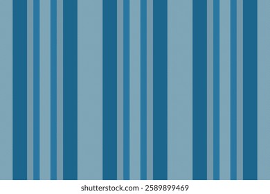 Crand textile seamless lines, outside vector pattern background. Gessy stripe vertical fabric texture in cyan and white colors palette.