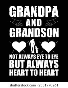 Crandpa and crandson , i t shirts applique, fashion slogan, badge, label clothing, jeans, and casual wear. Vector lustration.
