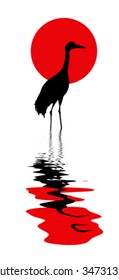 grúa entre el agua. vector