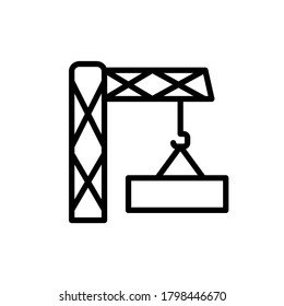 Crane architecture icon. Simple line, outline vector elements of architecture icons for ui and ux, website or mobile application