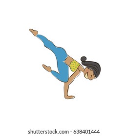 Crane Bakasana Yoga Pose.