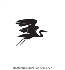 CRANE BIRD ICON VECTOR ILLUSTRATION SYMBOL DESIGN