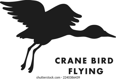 
crane bird isolated vector Silhouettes