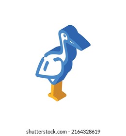 crane bird isometric icon vector. crane bird sign. isolated symbol illustration