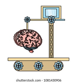 crane with brain icon