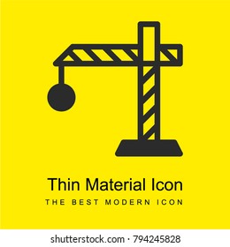 Crane bright yellow material minimal icon or logo design