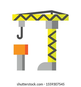 crane builder city construction icon 