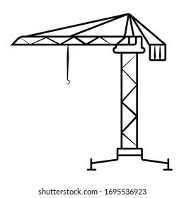 crane building icon vector illustration