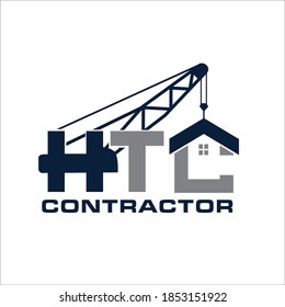crane building logo designs for contractor and real estate build icon and symbol modern