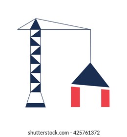  Crane and building logotype