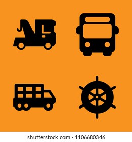 crane, captain, building and navigation icons set. Vector illustration for web and design
