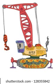 crane - cartoon