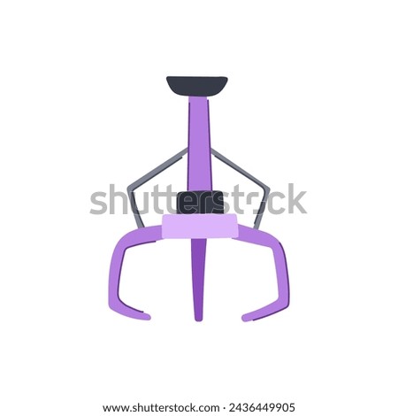 crane claw machine cartoon. mechanical toy, gripper grab, gambling play crane claw machine sign. isolated symbol vector illustration