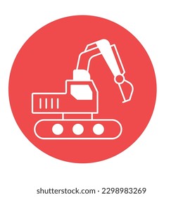 Crane Color Vector Icon which can easily modify

