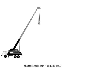 Crane configuration Isolated from white background