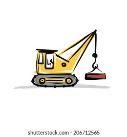 Crane, construction equipment for your design