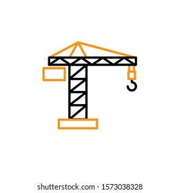 crane construction  icon design template 