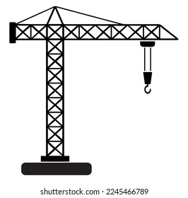 crane construction icon isolated on white background . best choice for your great project