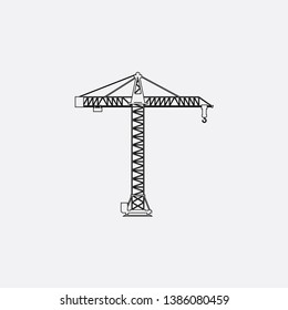 crane for construction icon sign signifier vector