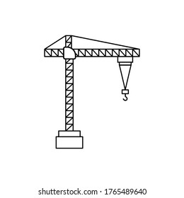 crane construction icon vector sign symbol isolated