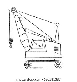 crane construction isolated icon