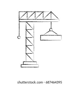 crane construction isolated icon