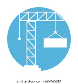 crane construction isolated icon