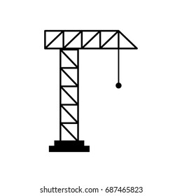 crane construction isolated icon